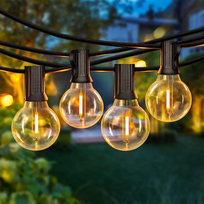 "50FT Shatterproof LED G40 Globe String Lights - Dimmable Edison Bulbs for Outdoor Patio, Backyard, Party & Wedding - Waterproof Bistro Lights with 50+2 Bulbs!"