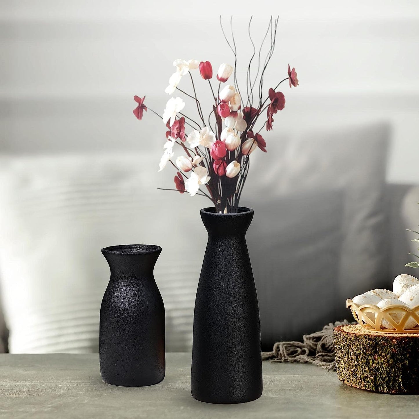 "Elevate Your Space with Our Chic Black Ceramic Vase Set! Perfect for Modern Boho Decor & Pampas Grass 🌾✨ #HomeDecor #BohoStyle"