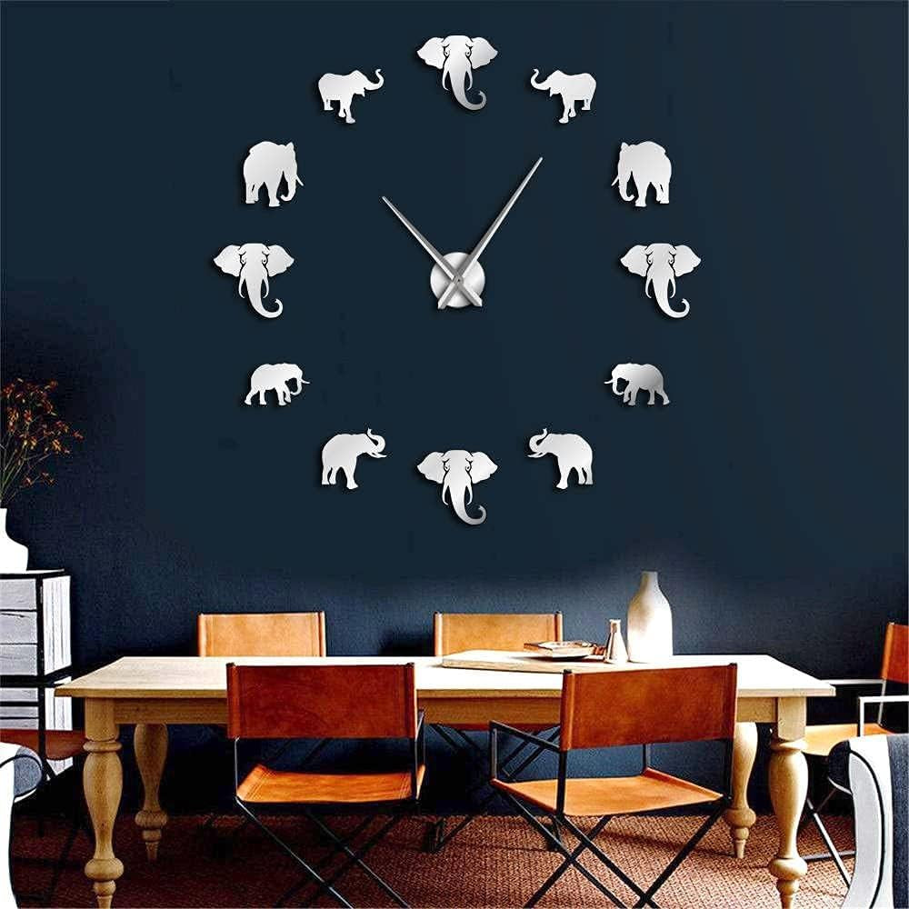 "Transform Your Space with Our Stunning 47-Inch DIY Elephant Wall Clock! 🐘✨ Modern Frameless Design & Mirror Effect - Perfect for Home Decor! #WallArt #HomeDecor"