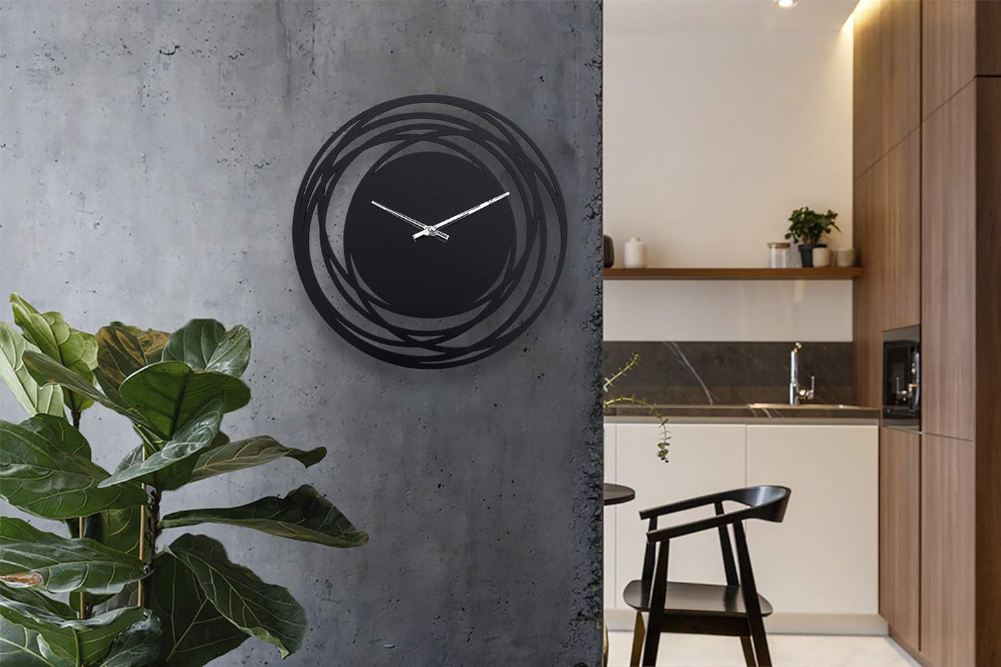 🕒 Elevate Your Space with Our Stylish Black Wall Clock! 🖤✨ Perfect for Any Room - Silent, Modern, and Rustic Design! #HomeDecor #WallClock #InteriorDesign