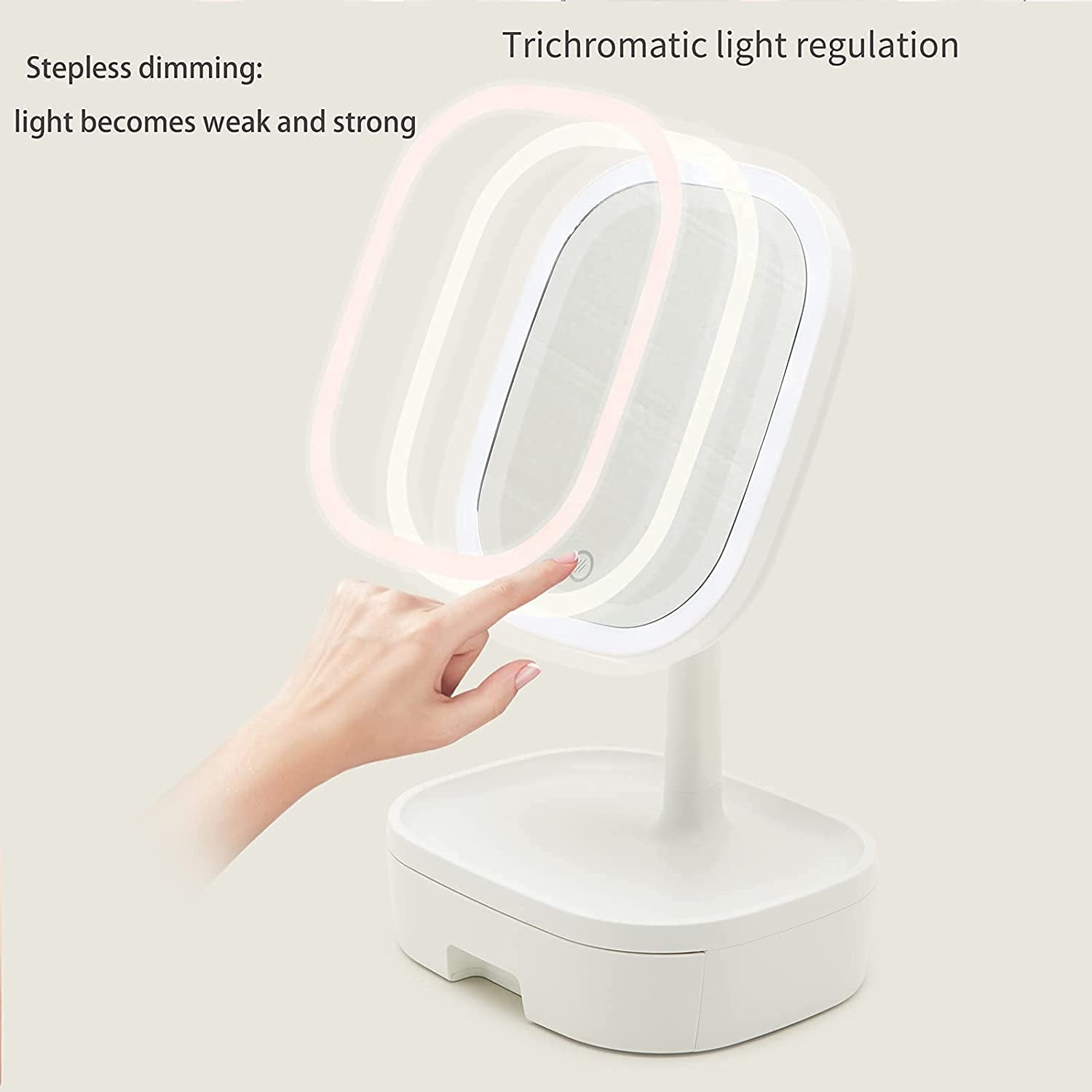 "Illuminate Your Beauty: Portable Lighted Makeup Mirror with 10X Magnification - Perfect for Home & Travel!"