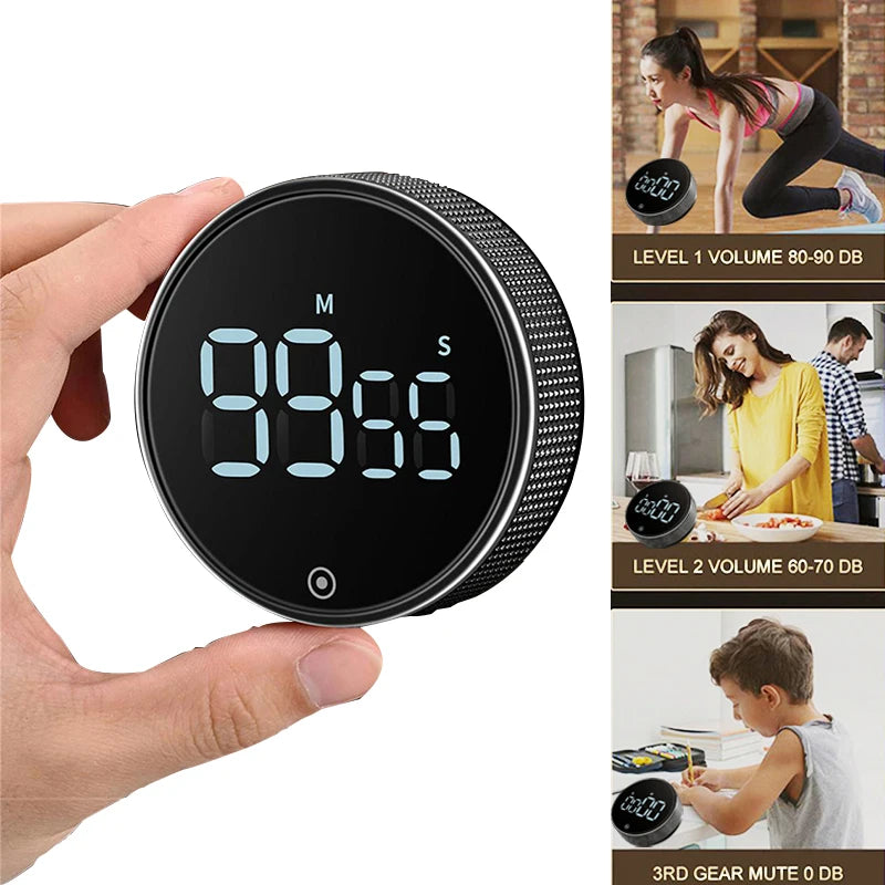 "Smart LED Digital Kitchen Timer - Magnetic Cooking Alarm & Reminder Tool"