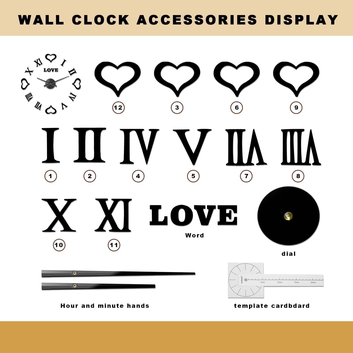 ✨ Transform Your Space with Our DIY Frameless Wall Clock Kit! 🕒💖 Create a Stunning 3D Design with Mirror Heart Stickers - Perfect Gift for Any Occasion! 🏡✨ #HomeDecor #DIYClock #GiftIdeas