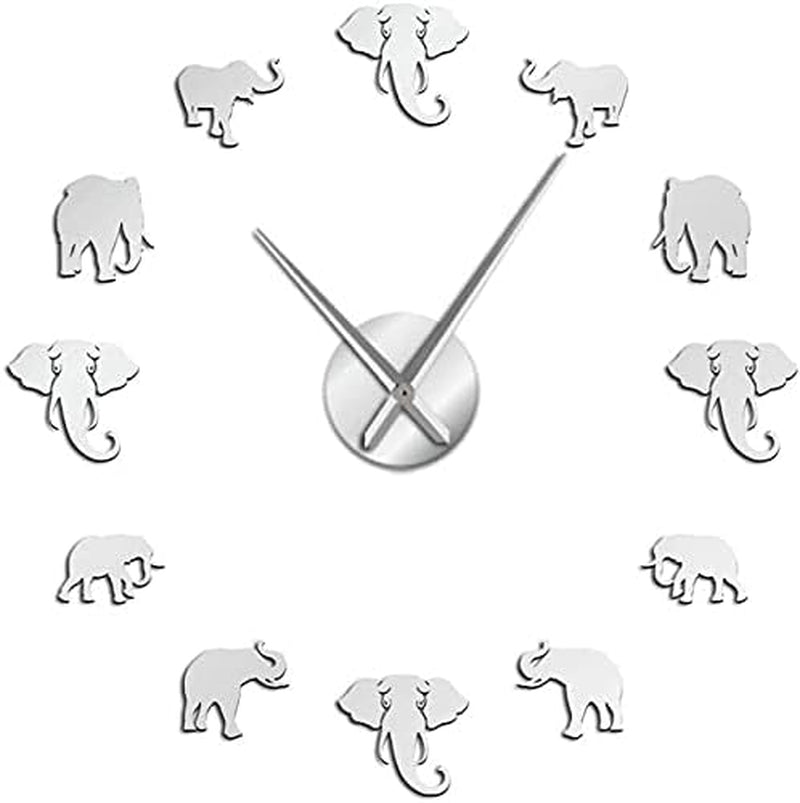 "Transform Your Space with Our Stunning 47-Inch DIY Elephant Wall Clock! 🐘✨ Modern Frameless Design & Mirror Effect - Perfect for Home Decor! #WallArt #HomeDecor"