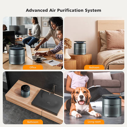 "Ultimate HEPA Air Purifier for Home & Bedroom - 4-Stage Filtration for Smoke & Allergens (Stylish Gray)"