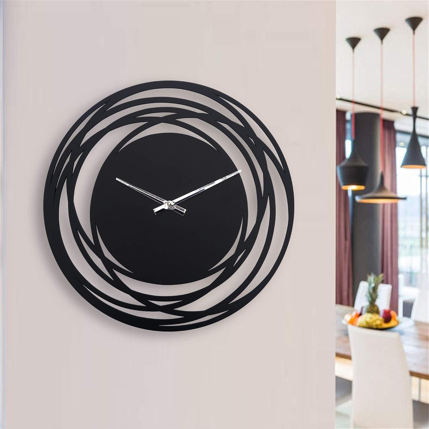 🕒 Elevate Your Space with Our Stylish Black Wall Clock! 🖤✨ Perfect for Any Room - Silent, Modern, and Rustic Design! #HomeDecor #WallClock #InteriorDesign